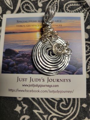 Pendant Wired Labyrinth-Life is maze of Layers-Hammered