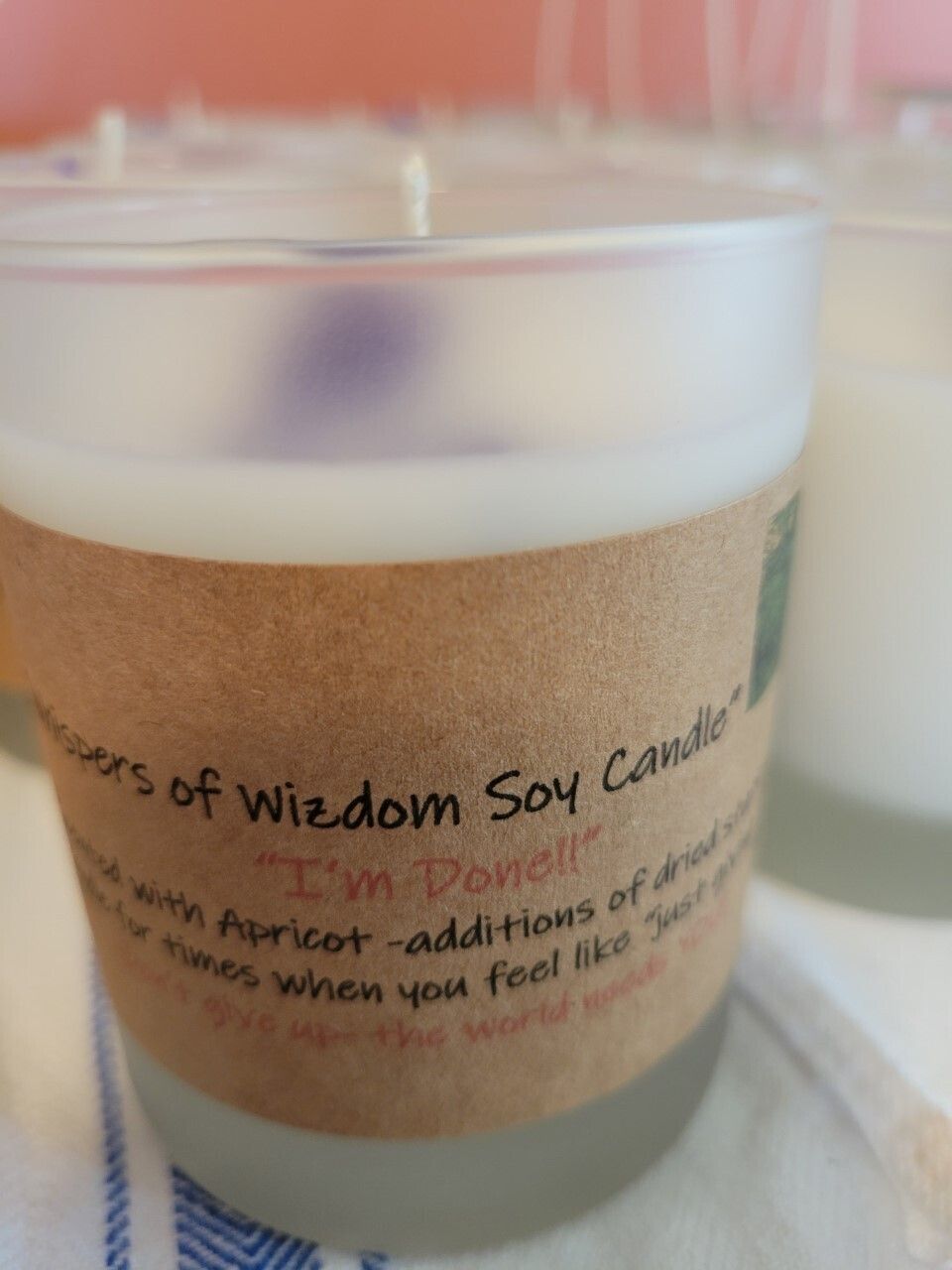 Judy&#39;s Soy Candle -I&#39;m Done!! (Apricot) SALE Retiring SALE was $25