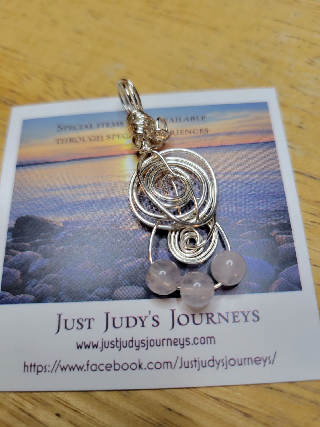 Judy&#39;s Hand-Designed Pendants- Not So Perfectly-Perfect with Rose Quartz Beads