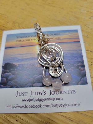 Judy&#39;s Hand-Designed Pendants- Not So Perfectly-Perfect with Rose Quartz Beads
