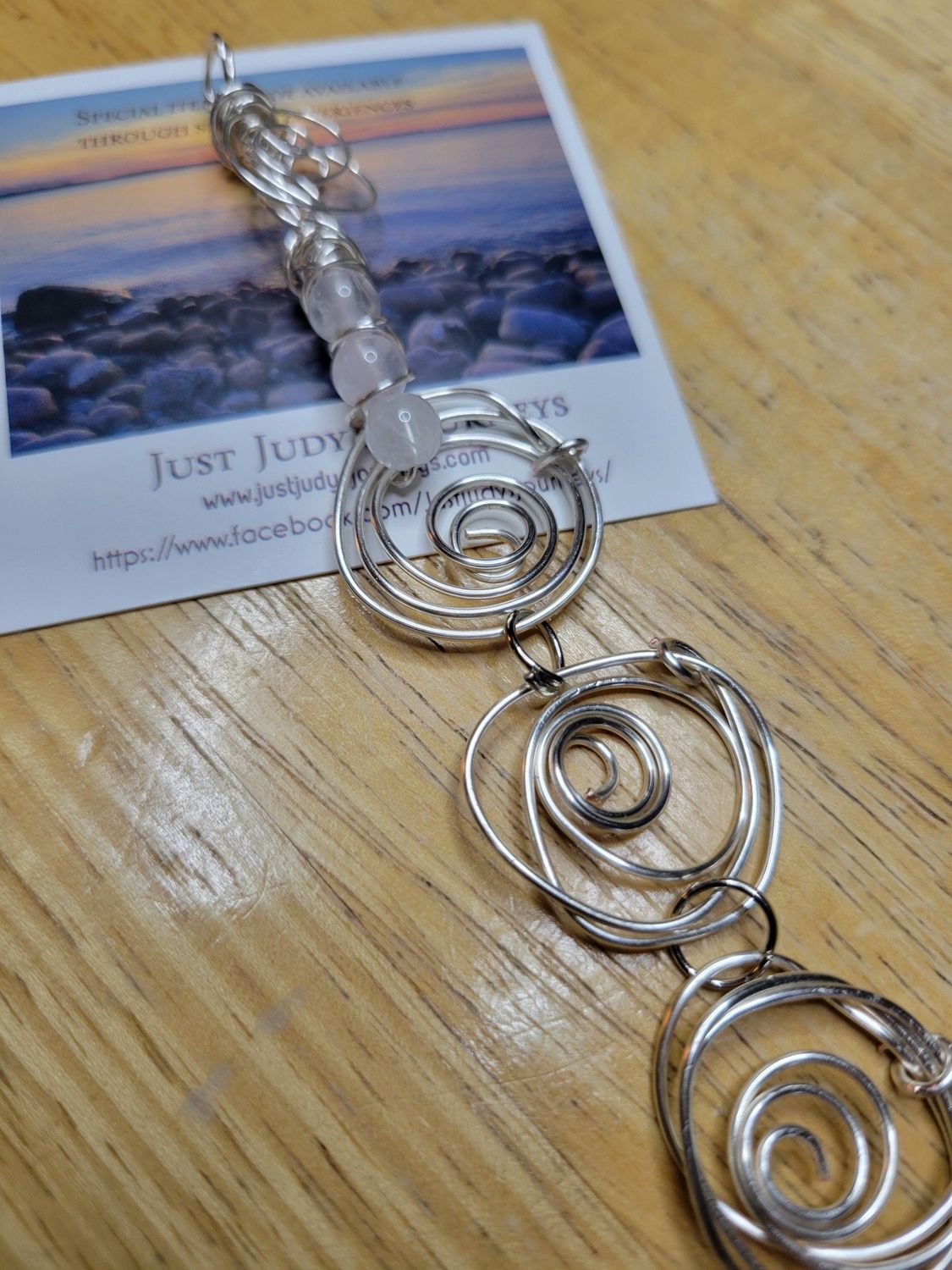Judy&#39;s Hand-Designed Pendants- Not So Perfectly-Perfect with Rose Quartz Beads Long.