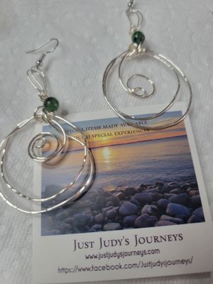 Judy&#39;s Hand-Designed Earrings- Not So Perfectly-Perfect -Hoops &amp; Ruby Zoisite
