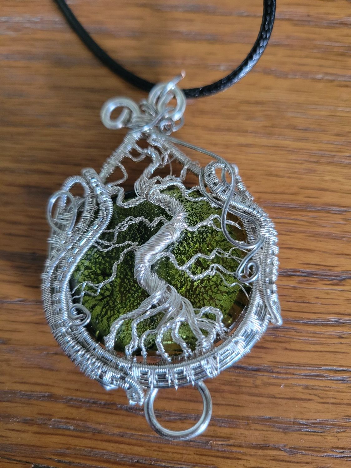 Pendant Green Glass TOL -Super Detail -Created by Janelle