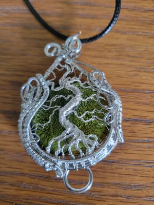 Pendant Green Glass TOL -Super Detail -Created by Janelle
