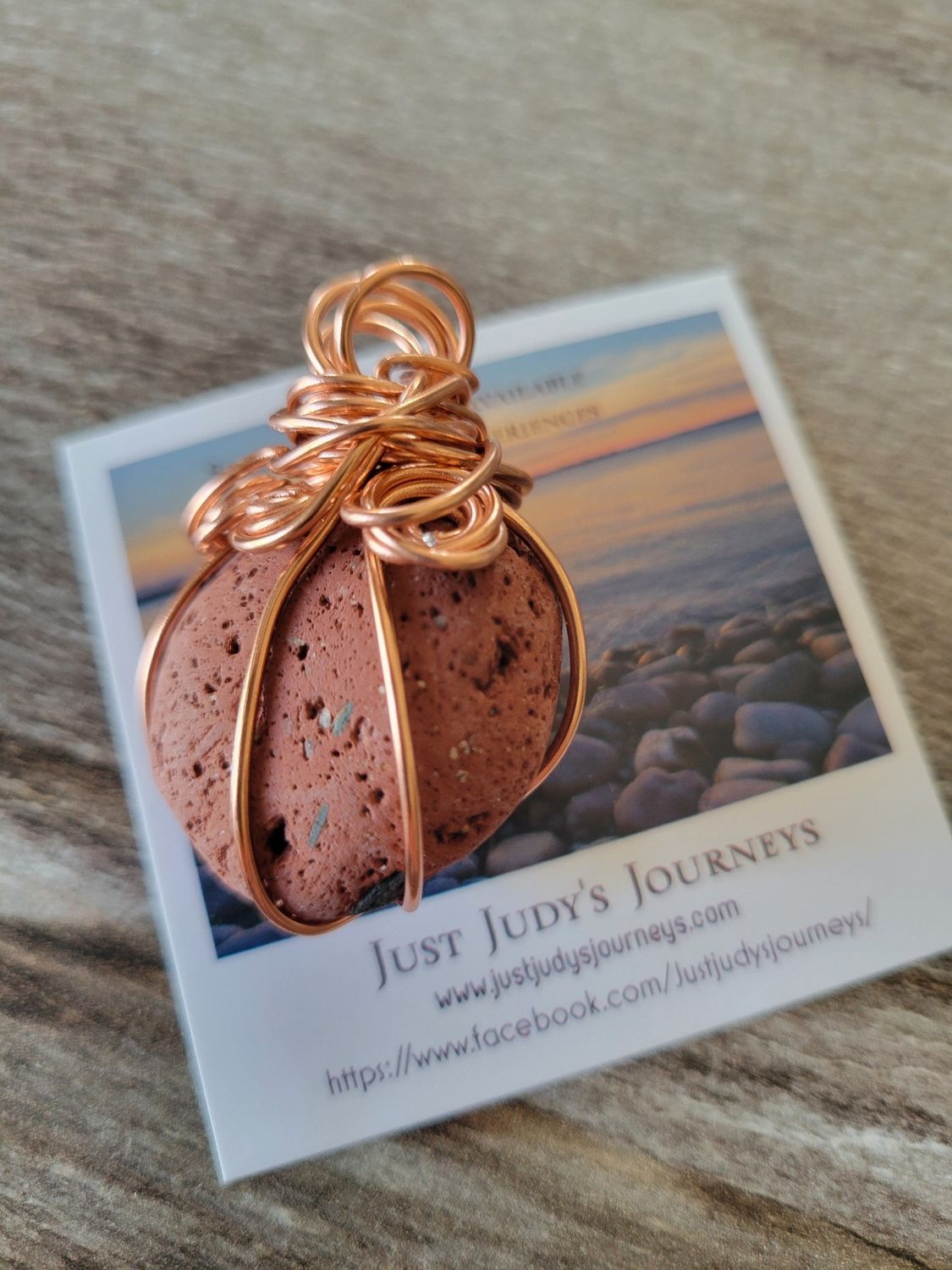 Pendant Ocean Clay - Add essential oil (if you wish) (Newfoundland) - Created by Judy