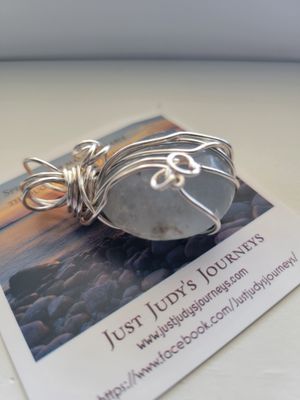 Pendant Blue Celestite-Smooth - Created by Judy