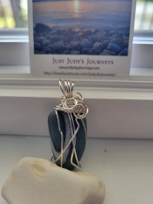 Pendant Ocean Stone (Newfoundland)  - Created by Judy