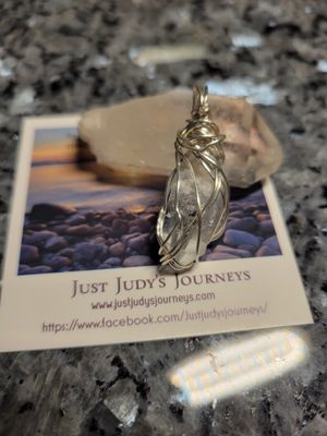 Pendant Blue/Clear Dumerorite  - Created by Judy