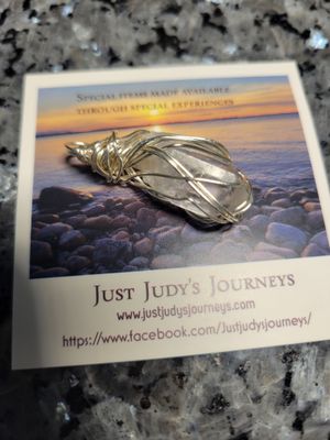 Pendant Blue/Clear Dumerorite  - Created by Judy