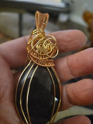 Pendant Stunning Black Amethyst  - Designed &amp; Created By Janelle