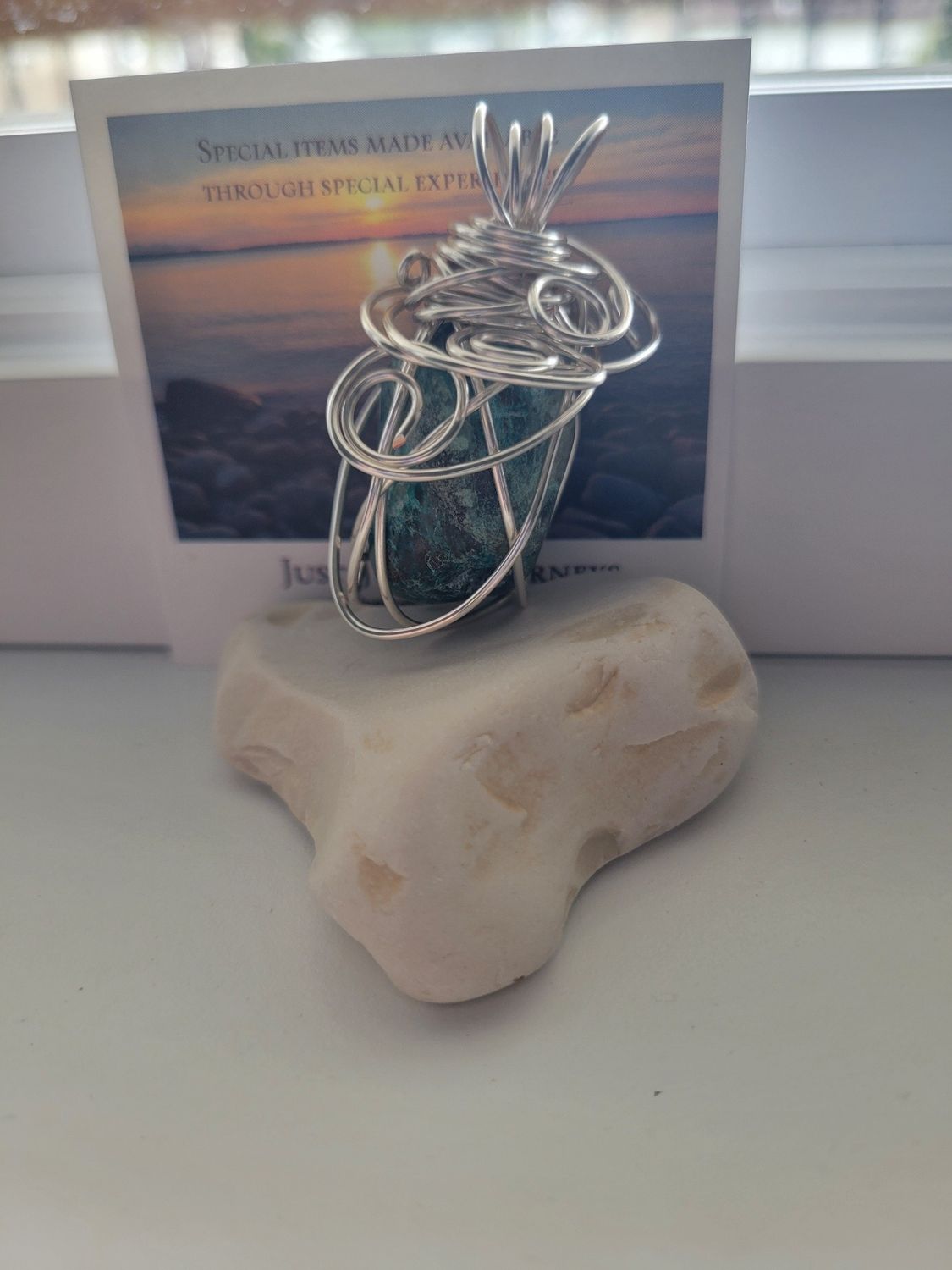 Pendant Chrysocolla - Created by Judy