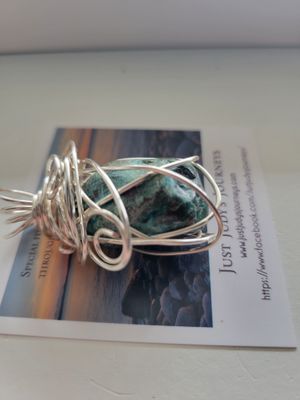 Pendant Chrysocolla - Created by Judy WAS$65