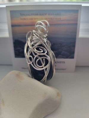 Pendant Tumbled Med Size Amethyst - Created by Judy