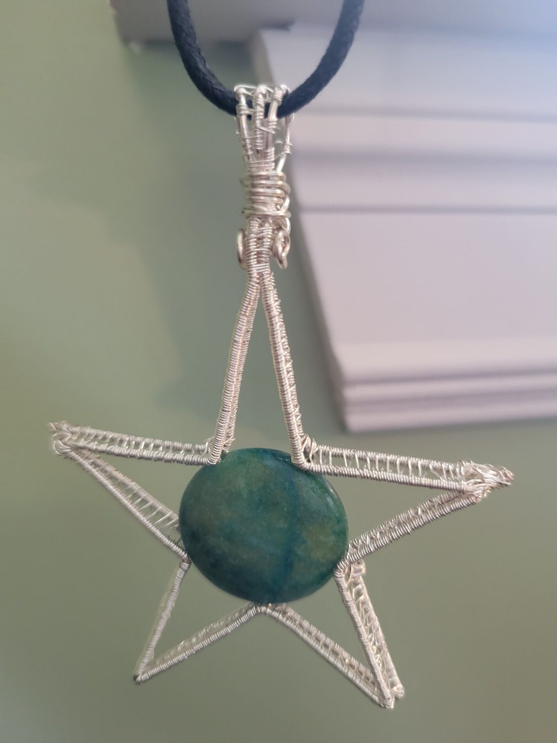 Pendant Chrysocolla Star- Created by Janelle