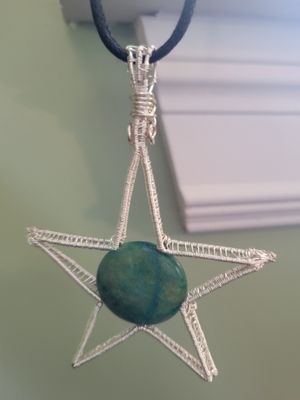 Pendant Chrysocolla Star- Created by Janelle