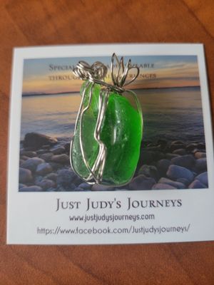 Pendant Green Ocean Glass (Newfoundland) - Created by Judy