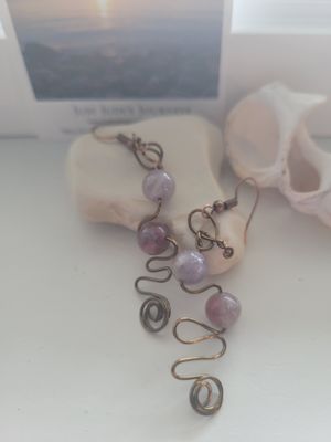 Judy&#39;s Hand-Designed Earrings- Not So Perfectly-Perfect -African Purple Tourmaline