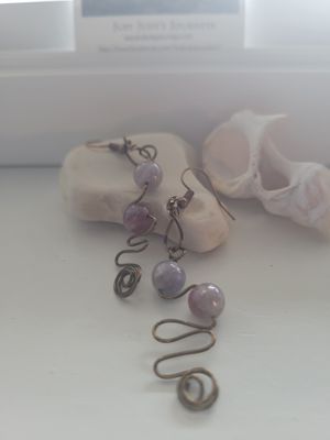 Judy's Hand-Designed Earrings- Not So Perfectly-Perfect -African Purple Tourmaline WAS$28