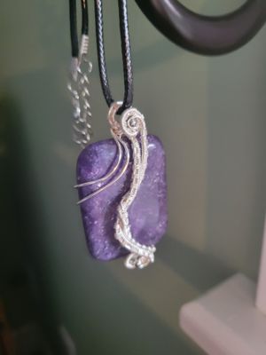 Pendant Purple Lepidolite - Created by Janelle