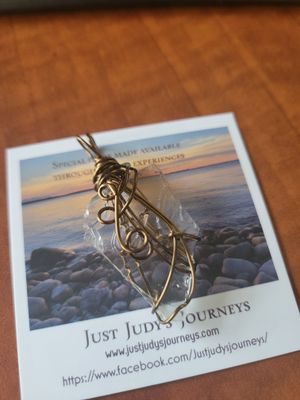 Pendant Clear Ocean Glass (Newfoundland) - Created by Judy