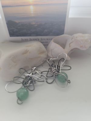 Judy&#39;s Hand-Designed Earrings- Not So Perfectly-Perfect -Green Aventurine-Own your Uniqueness!
