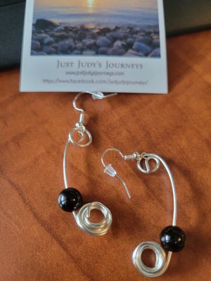 Judy&#39;s Hand-Designed Earrings- Not So Perfectly-Perfect Black Tourmaline