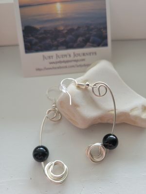 Judy's Hand-Designed Earrings- Not So Perfectly-Perfect Black Tourmaline
