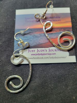Judy&#39;s Hand-Designed Earrings- Not So Perfectly-Perfect large Swirls