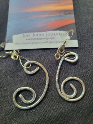 Judy's Hand-Designed Earrings- Not So Perfectly-Perfect large Swirls
