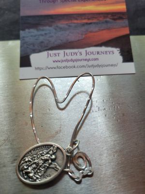 Pendant - Heart with Archangel Michael Medal. -Created by Judy