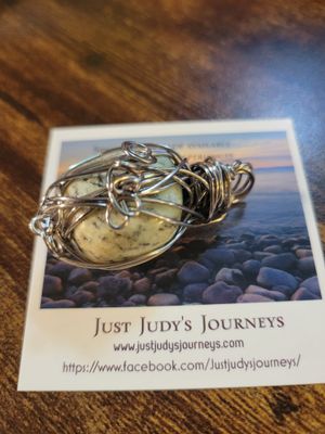 Pendant K-2 (Granite &amp; Azurite) - Created by JudyWAS$65