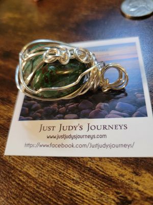 Pendant Chrysocolla - Created by JudyWAS$75