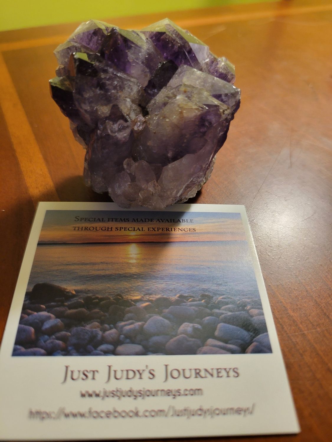 Crystal Amethyst Dark Purple Cluster 4.ozs