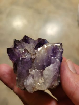 Crystal Amethyst Dark Purple Cluster 4.ozs WAS $40.