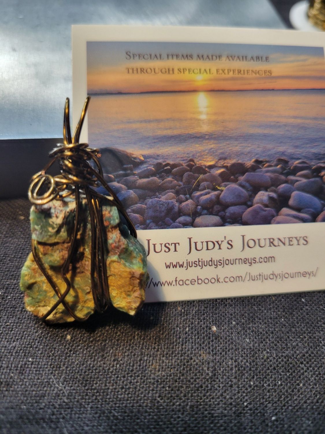 Pendant Rough (A) Green Jasper - Created by Judy