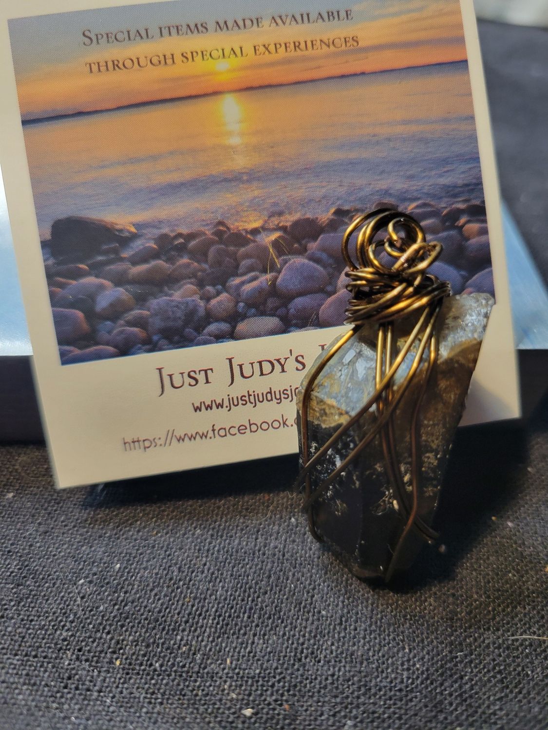 Pendant Rough Smoky Quartz  - Created by Judy