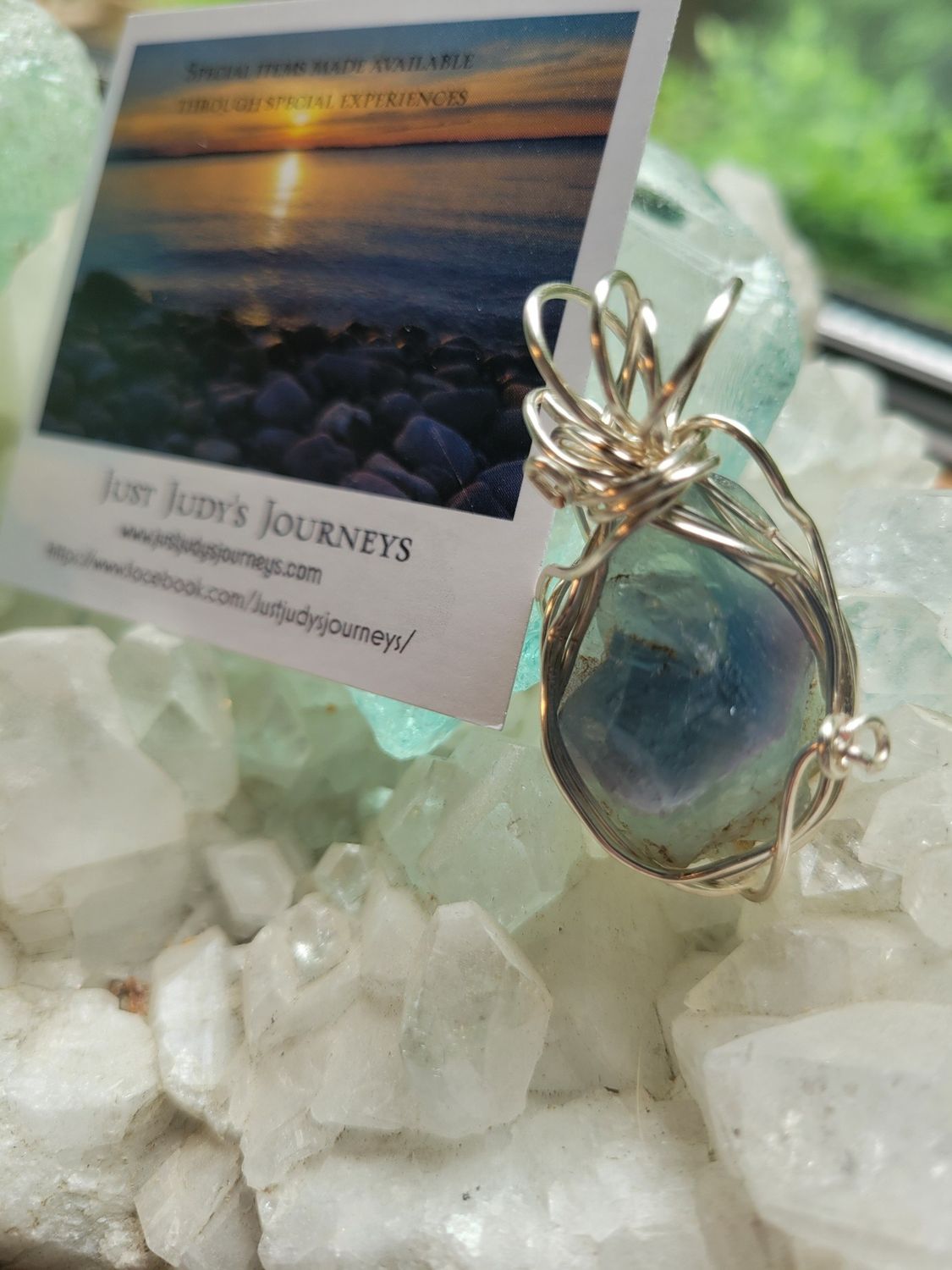 Pendant Fluorite (Blue/Green)- Created by Judy
