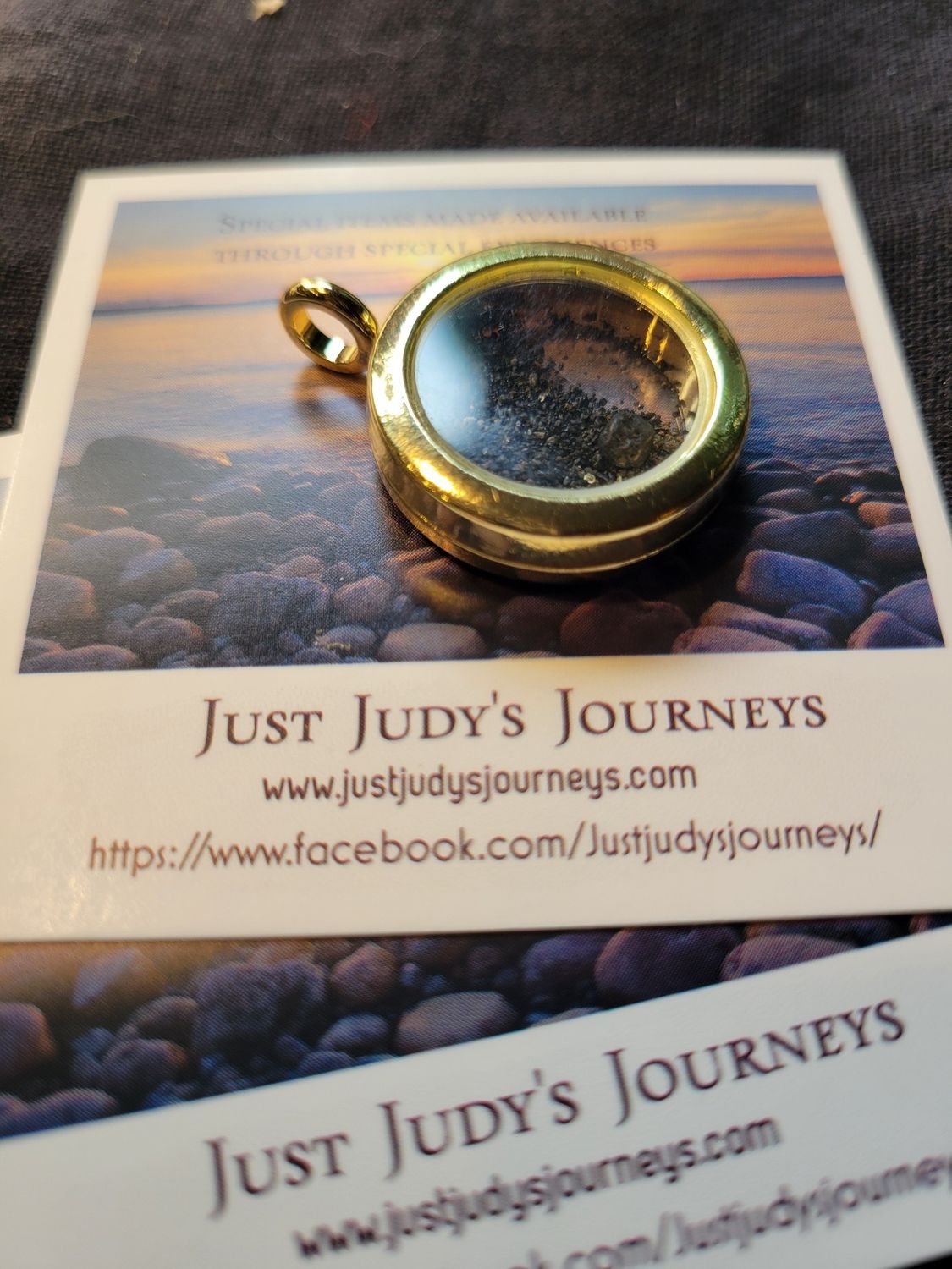Pendant Icelandic Black Sand (Iceland July 2025) Gold Alloy- Created by Judy