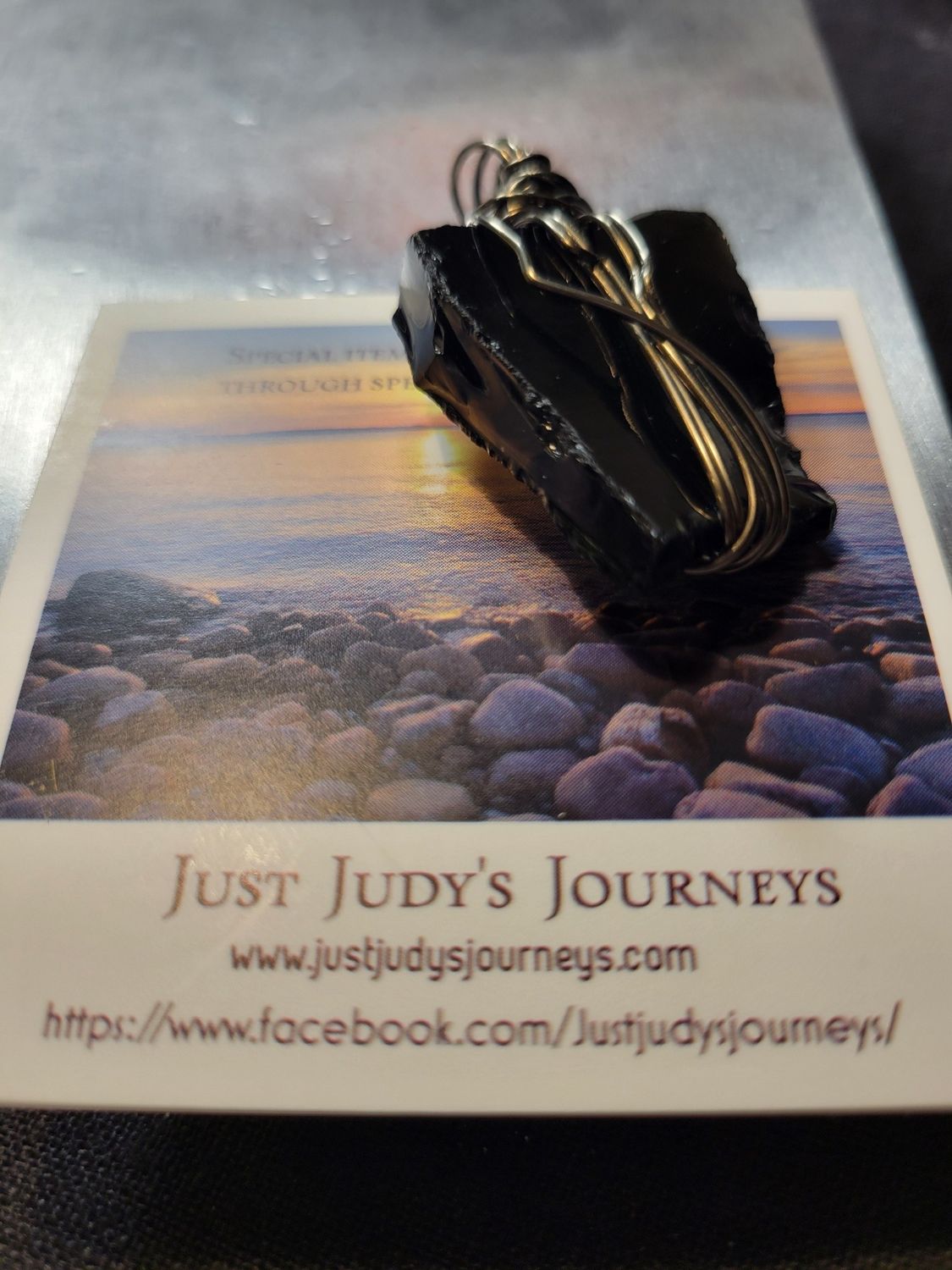 Pendant Black Obsidian (Iceland)  - Created by Judy