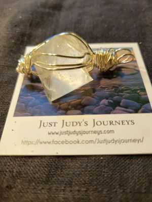 Pendant Clear Quartz Pyramid - Created by Judy