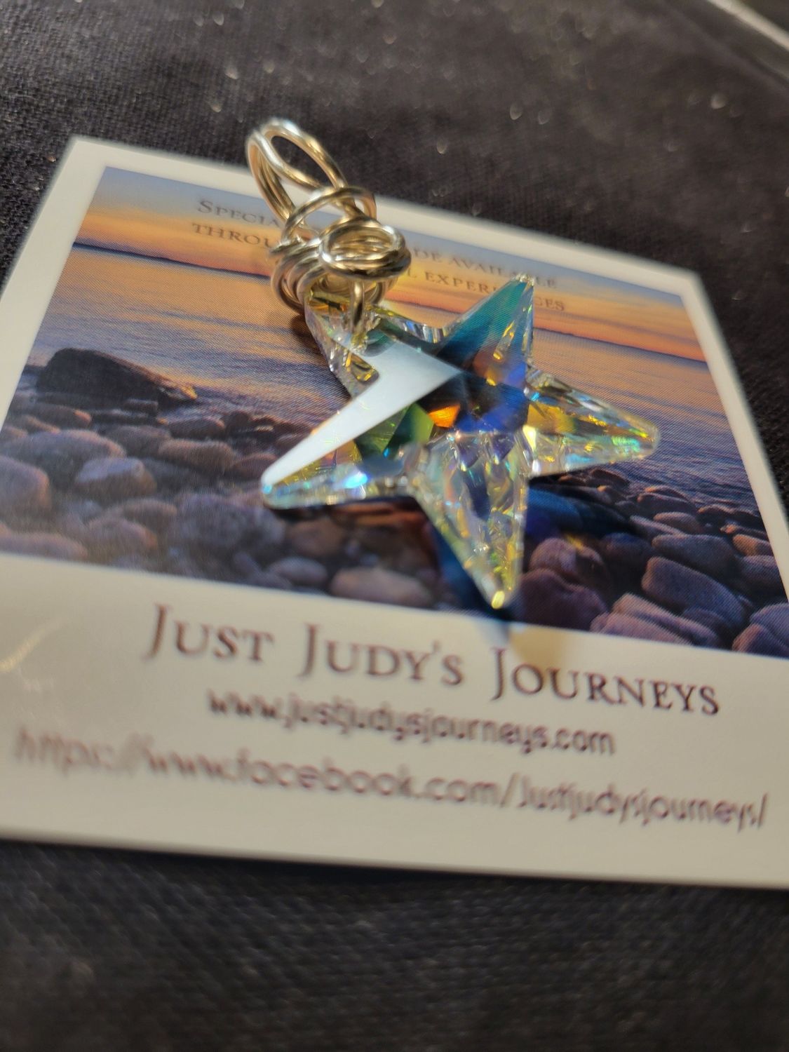 Pendant Crystal Star Prism - Created by Judy