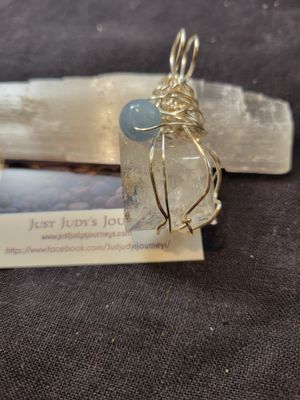 Pendant Clear Quartz Pyramid with Celestite - Created by Judywas$65