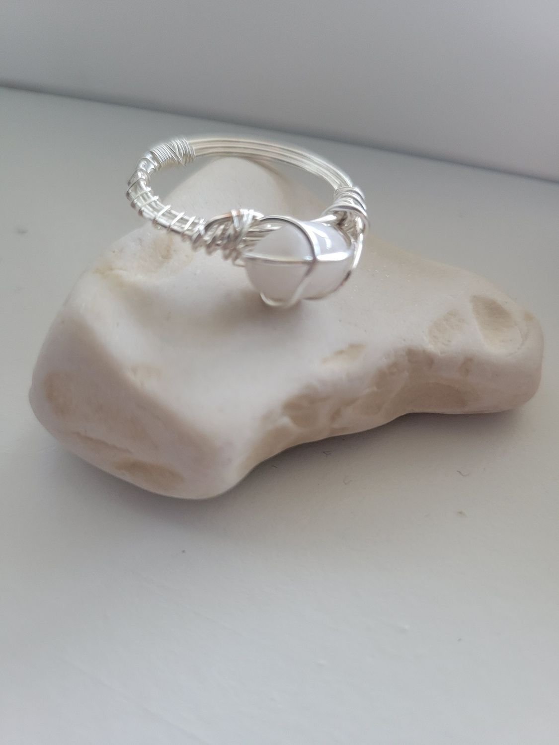 Ring-Milky Quartz Size 9 - Created by Janelle