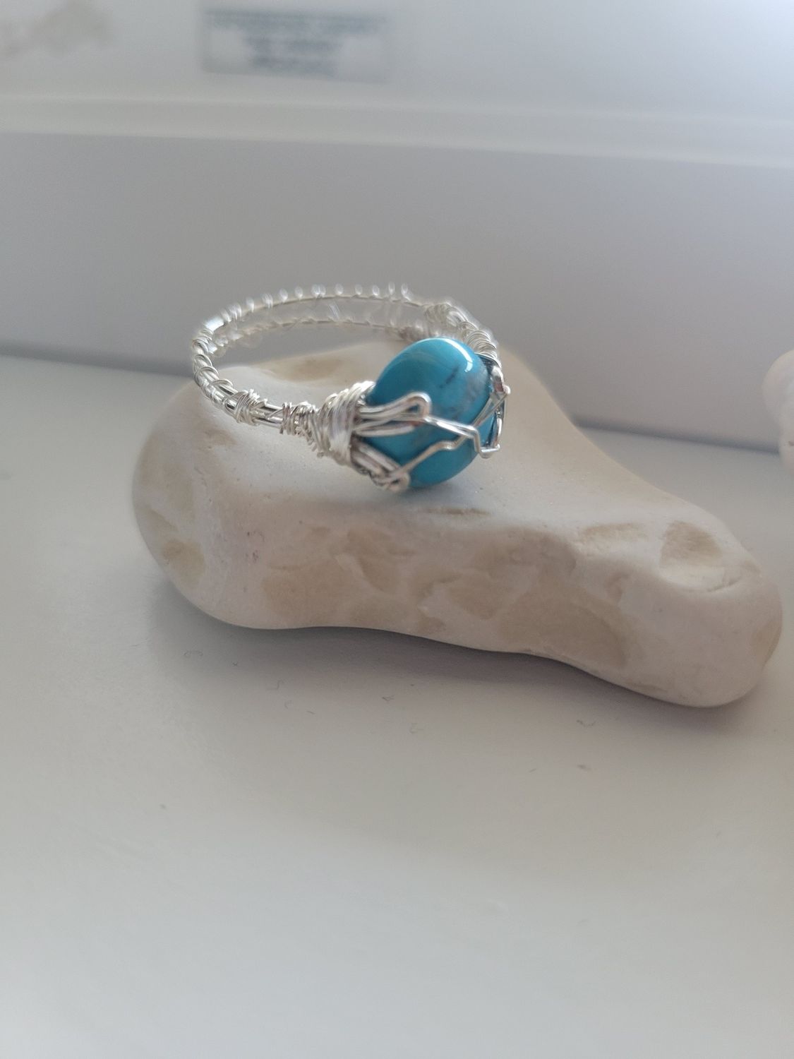 Ring-Blue Howlite Size 9.5-10  - Created by Janelle