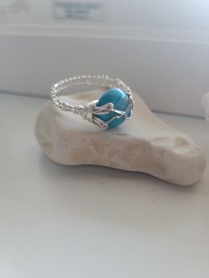 Ring-Blue Howlite Size 9.5-10  - Created by Janelle