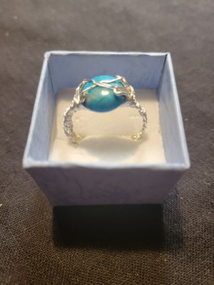 Ring-Blue Howlite Size 9.5-10  - Created by Janelle