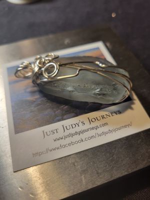Pendant Frosted Ocean Glass (Newfoundland) - Created by Judy