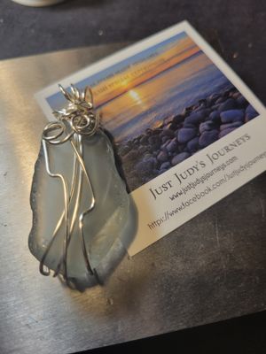 Pendant Frosted Ocean Glass (Newfoundland) - Created by JudyWAS$60