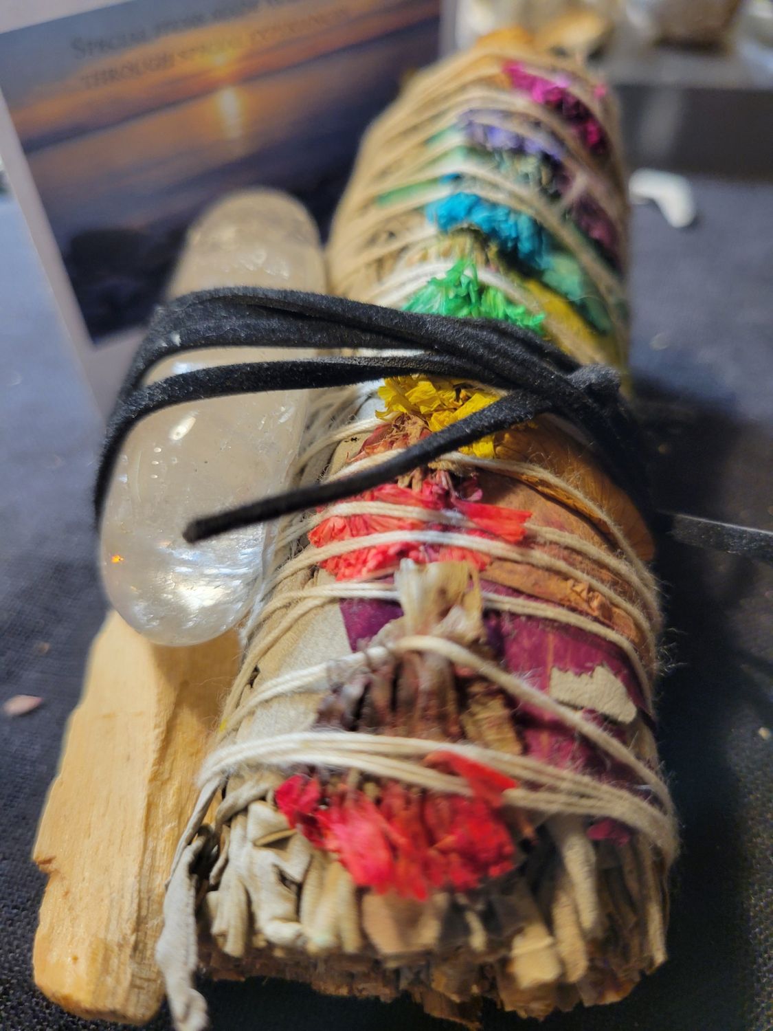 Bundle-White Sage/Palo Santo Wood (Sustainably sourced) Clear Quartz