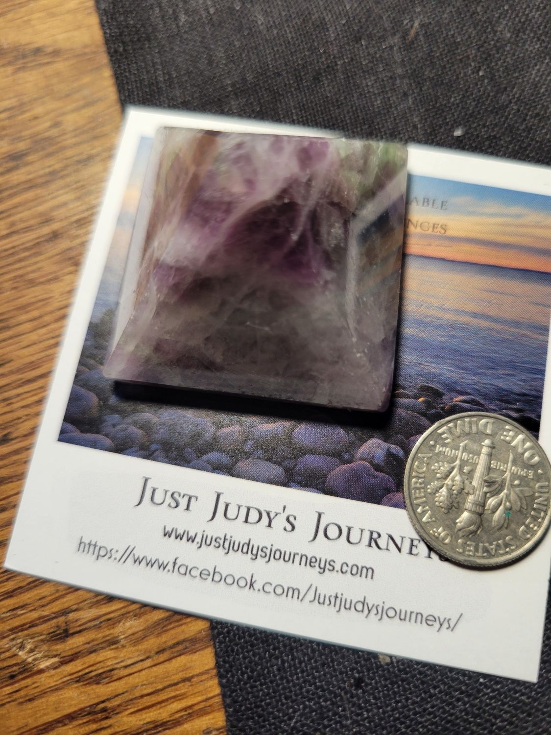 Crystal Fluorite Pyramid WAS$40.00